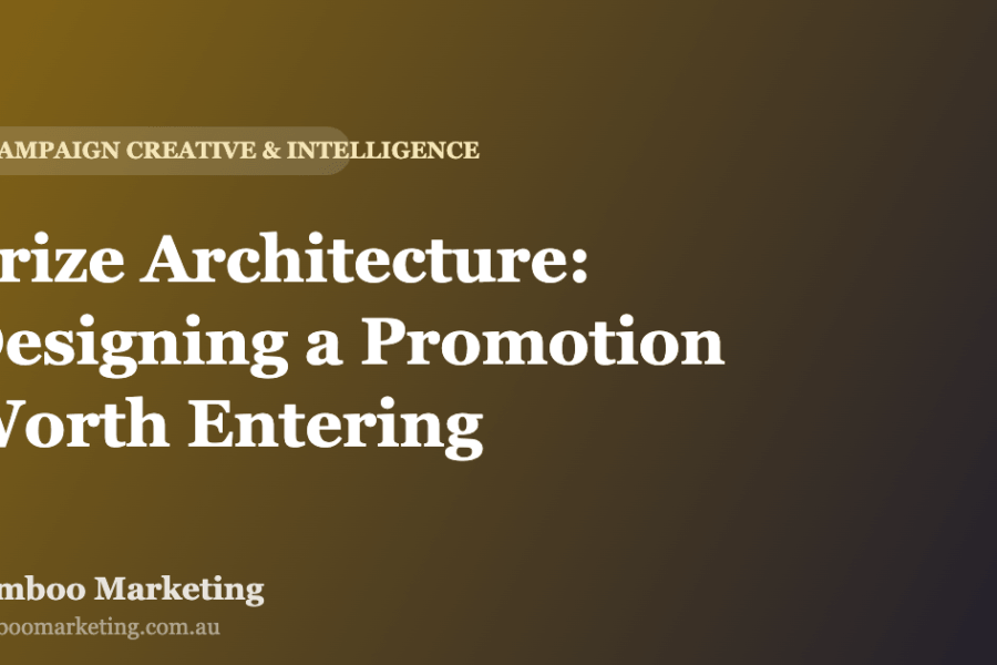 Prize architecture: designing a promotion worth entering — Bamboo Marketing