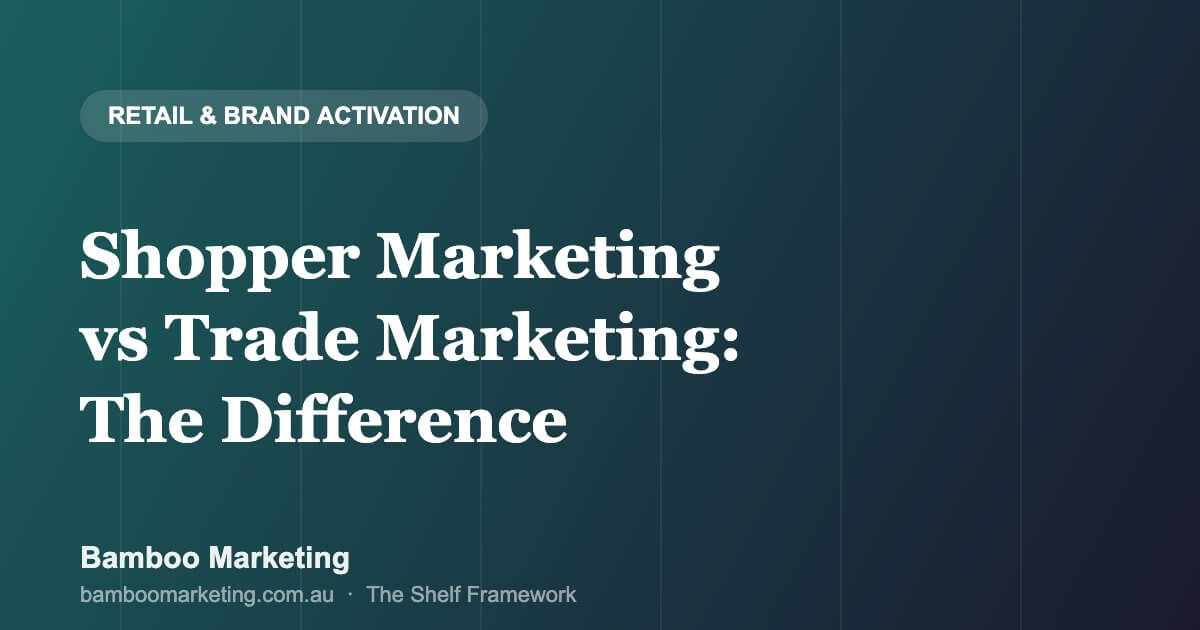 Shopper marketing versus trade marketing — Bamboo Marketing