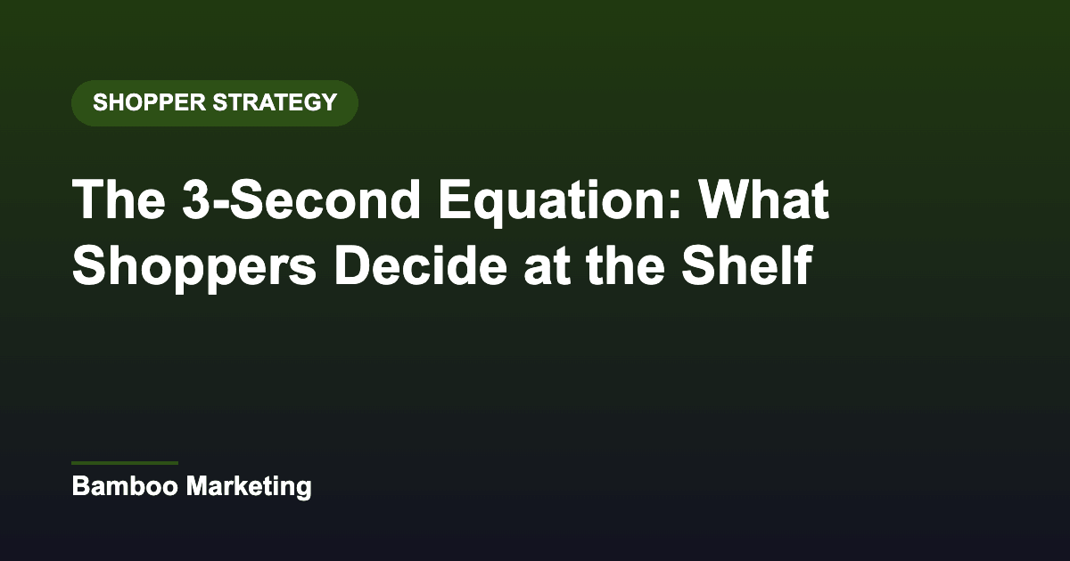 The 3-Second Equation: What Shoppers Decide at the Shelf