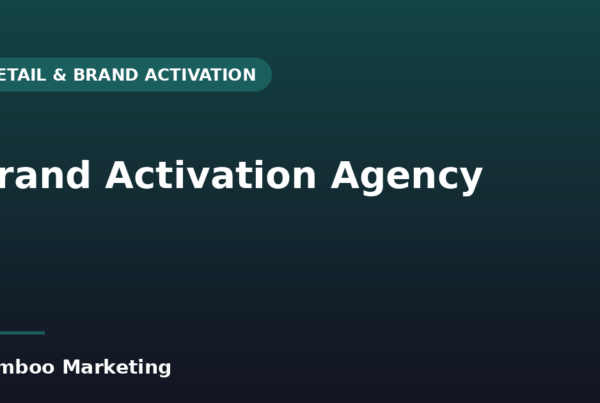 Brand activation agency — shoppers engaging with an in-store brand activation display