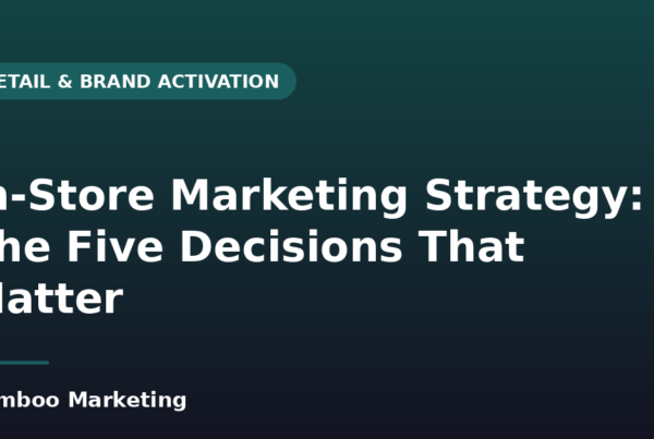 In-store marketing strategy — the five decisions that shape a shopper campaign at the shelf