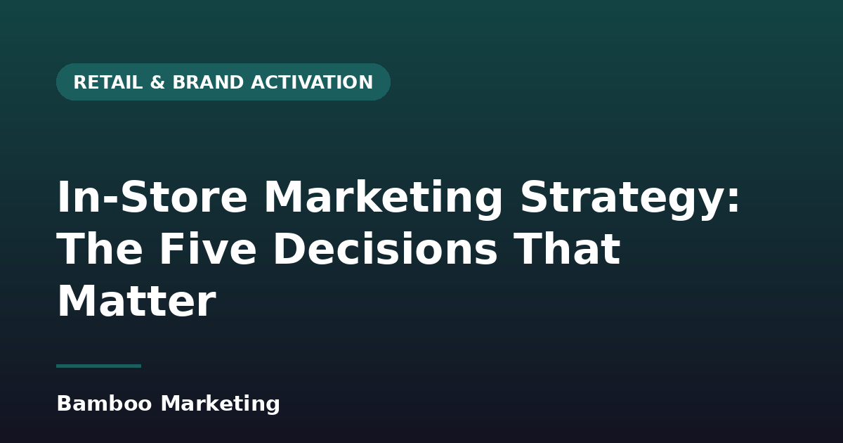 In-store marketing strategy — the five decisions that shape a shopper campaign at the shelf